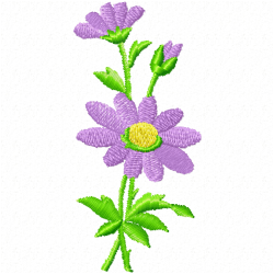 Flowers And Tree Embroidery Design 1